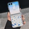 Hinged Magnetic Phone Case For Samsung Z FlIP 7 FE 6 5 Ocean Fish Whale Print Clear Hard PC Folding Phone Cover For Galaxy Z Flip7 Flip6 Flip5