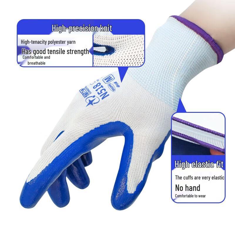 Xingyu N518 Latex-Coated Leather Work Gloves