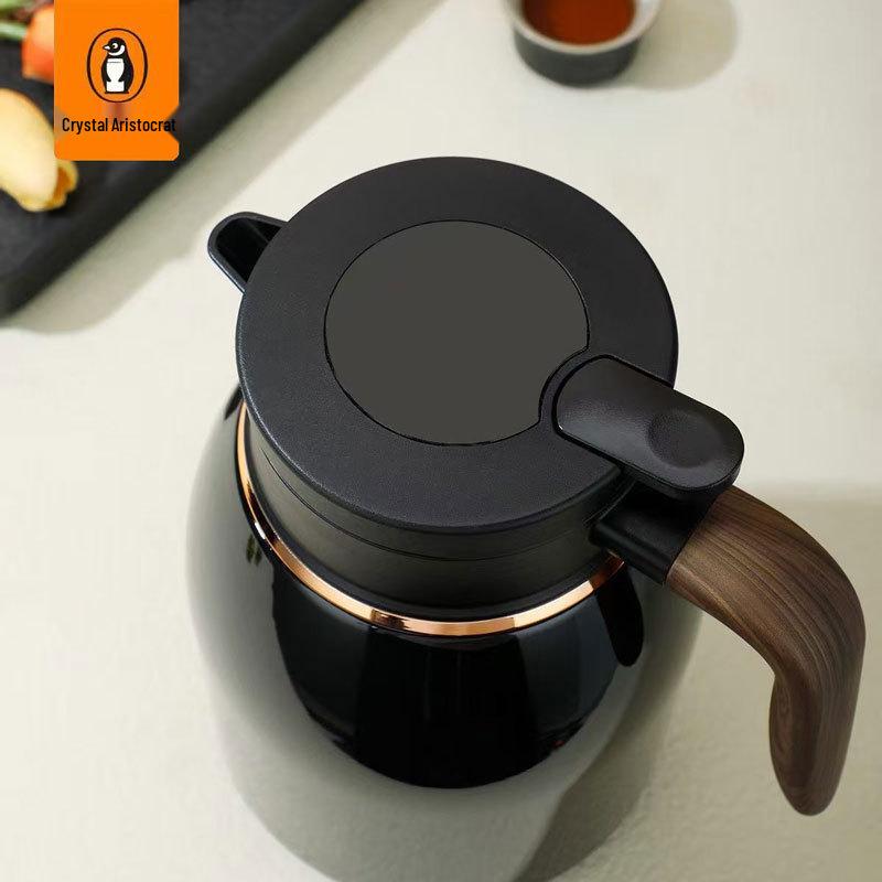 Crystal Noble Stainless Steel Tea Pot with Water Separation, Insulation, and Engraving – Ideal for Home or Office.