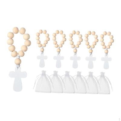 Wooden Rosary Crucifix Prayer Cross To Hold Confirmation for Catholics with Pouch Religious