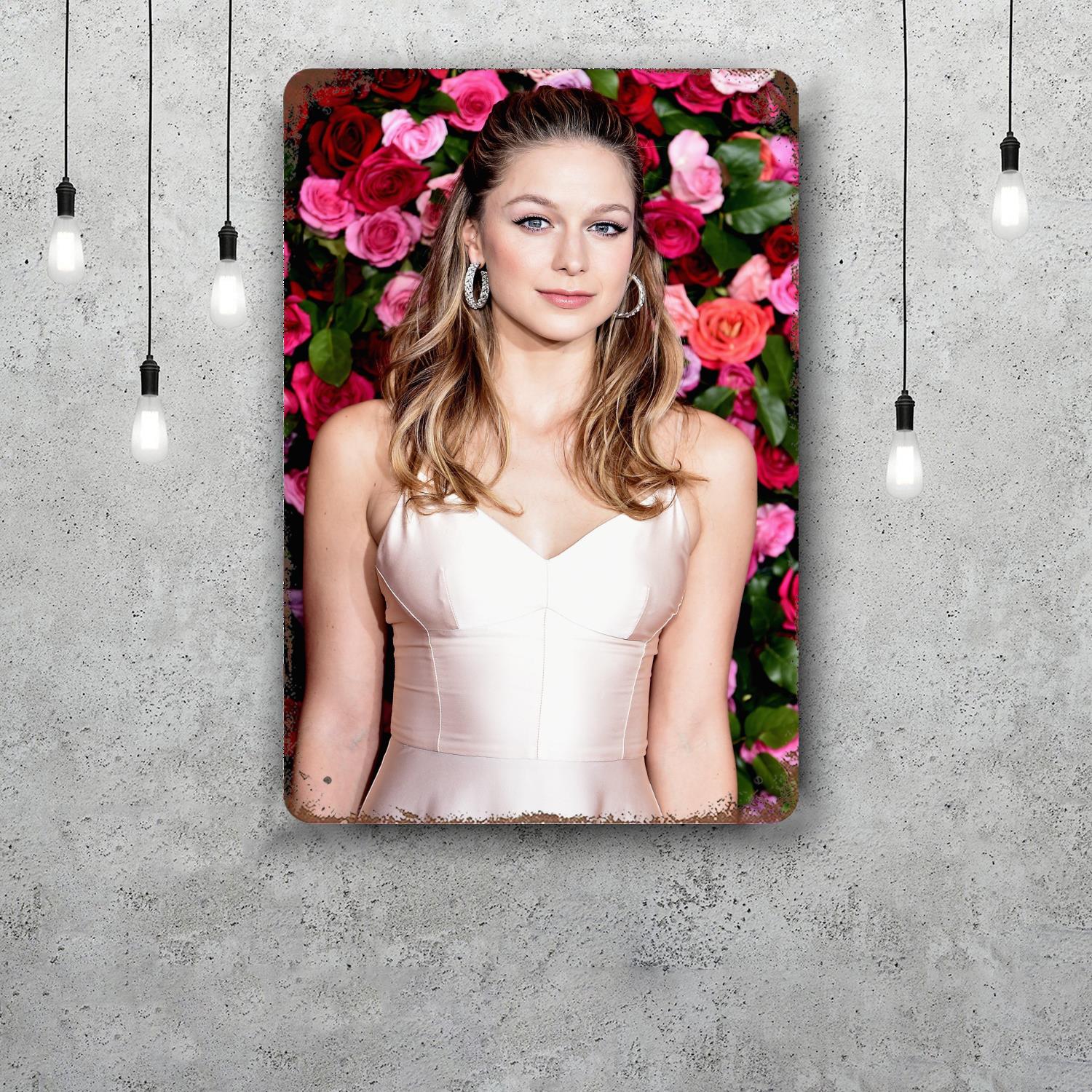 melissa benoist Retro Vintage Tin Sign Poster Decorative Plaque Metal Plate Wall Decor 20x30cm(7.8x11.8inch)