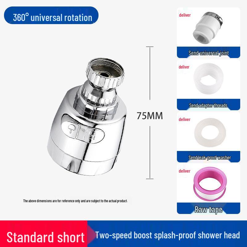 Universal Kitchen Faucet Swivel Extension: Splash-Proof Sink Booster & Water Purifier