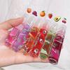 6pcs/set Transparent Hydrating Lip Gloss Fruit Roll-on Balm Makeup Primer Moisturizing Clear Lip Oil Long Lasting