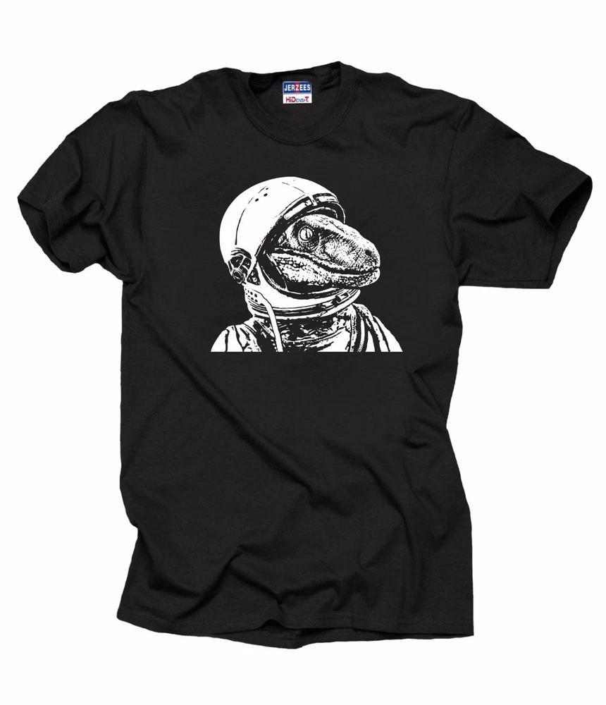 Velociraptor Astronaut Funny Dinosaur Tee Shirt Space Space Raptor TShirt S