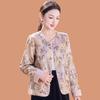 2026 New Chinese-Style Floral Jacket - Round Neck Tang Suit for Middle-Aged Women