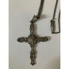 Used Cross Necklace Crucifix Vintage Silver