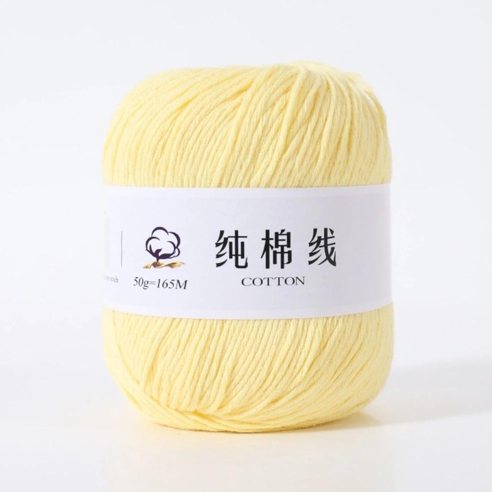 50g Nuovo Filato di Puro Cotone di Spessore Medio per Maglia Fai da Te Filato di Cotone Pettinato Amico della Pelle Filato Morbido per Maglia a Mano Estate Primavera
