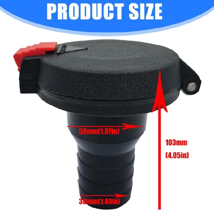 Fuel Filler Cap With Safety Lock Mechanism Boat Fuel Deck Fill/Filler 1.5" Hose For Fishing Boats Campers Trailers