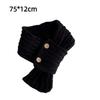 Warm Knitted Wool Scarf Winter Short Snood Neckerchief Korean Cross Neck Scarves  For Women Girl