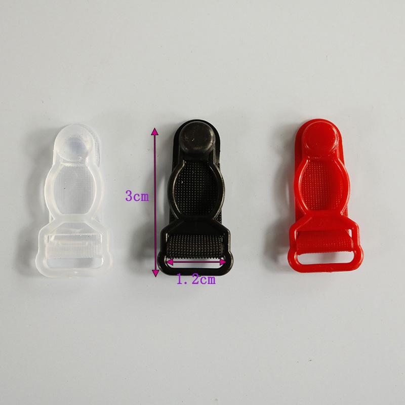 Multi Color Sexy Plastic or Metal Nursing Bra Clips 12mm Silver Zinc Alloy Suspender Clip Adjustable Garter Belt Clip