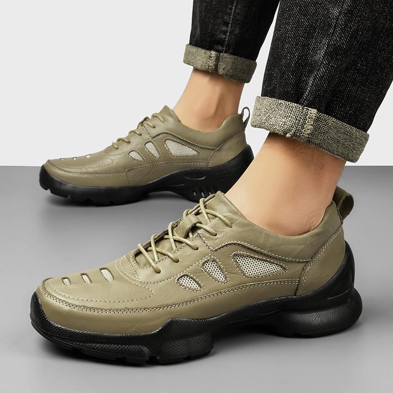 Fashion Quick Dry Wading Aqua Shoes Hot Sale Men's Mesh Sandals Breathable Walking Shoes Comfy Male Beach Flats Non-Slip Summer Sneakers