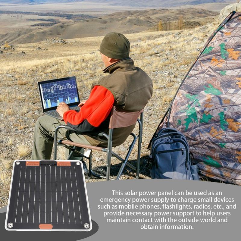 

Solar Panel Battery Charger Fast Charging 30W Solar Panel Portable Battery Pack With 2 USB Ports Power Backup For Camping Hiking CHINA