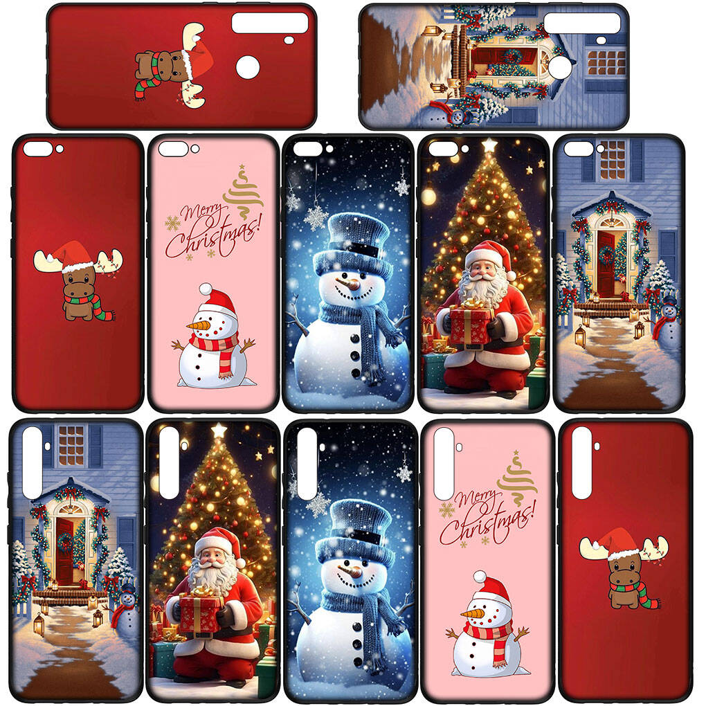 Case for iPhone 17 16 15 Xiaomi Poco F8 F7 X7 X6 M8 C85 C75 C71 Redmi Note 14 13 12 11 Pro Max A3 A4 14C 13C 15C Santa Claus Gift Merry Christmas Deer