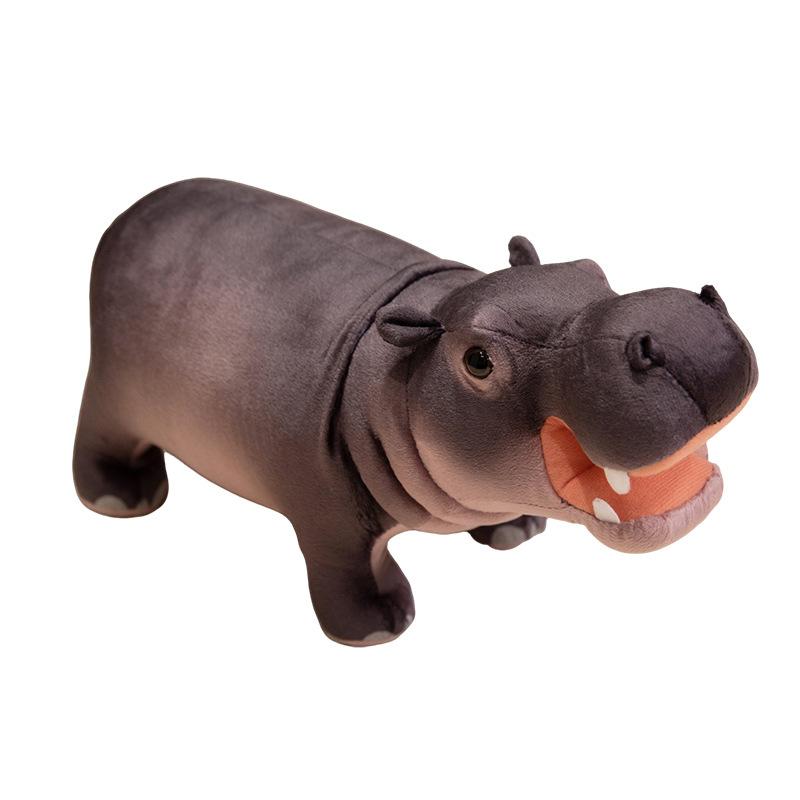 Cartoon Simulation Animal Rhino Doll Plush Toy Hippo Doll Children Soothing Rag Doll Male Birthday Gift