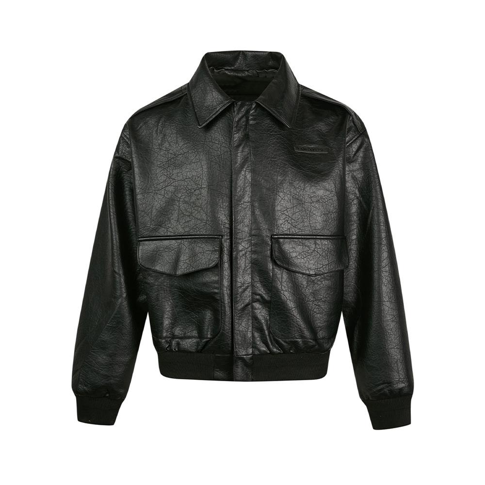 

EME Retro Lychee Grain Lapel Jacket XXL чорний
