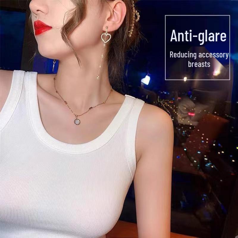 Stylish Sleeveless U-Neck Camisole: Anti-Exposure, Slim Fit, Underarm Coverage, Sexy Base Layer for Women