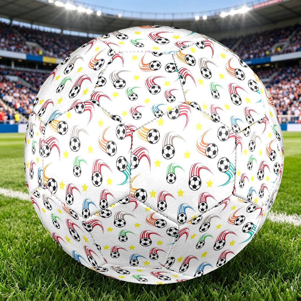 1pc Soccer Ball Pattern Soccer Ball Size 5 Football Machine Sewn Indoor/Outdoor Universal Football Q14