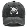 DOG MOM" Paw Print Snapback Sun Hat, Mother's Day Man's Cap Slouchy Sun Protective Raw Brim Curved Brim Adjustable Baseball Hat