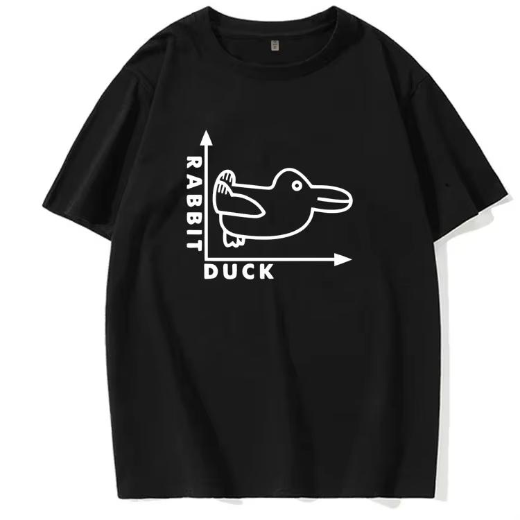 

Duck Rabbit Fun Math T Shirt Men Father s Day Birthday Gift for Men Funny Adult TShirt Summer T-Shirts Short Sleeve Women Tees S разноцветный