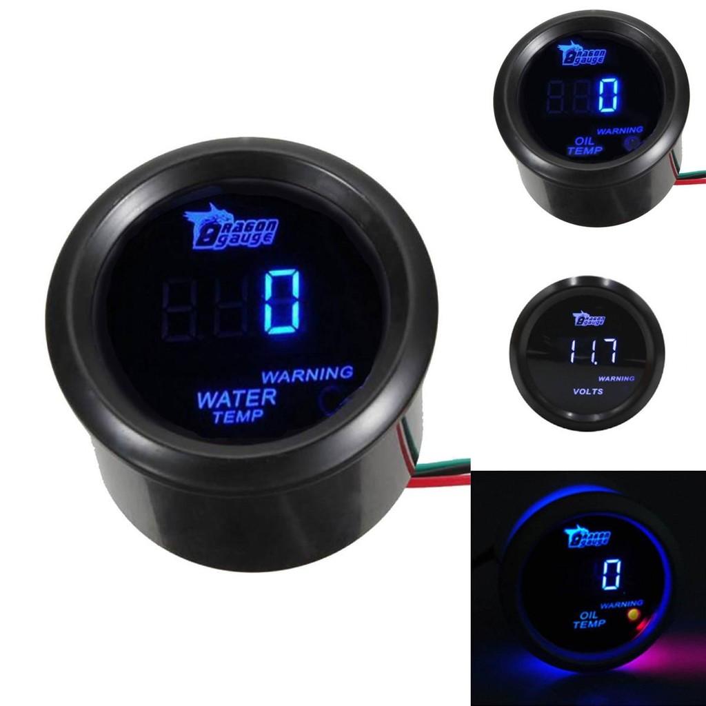 Universal 12v Car Gauge Kit With Water Oil Temp Speed Voltage For Racing Enthusiasts