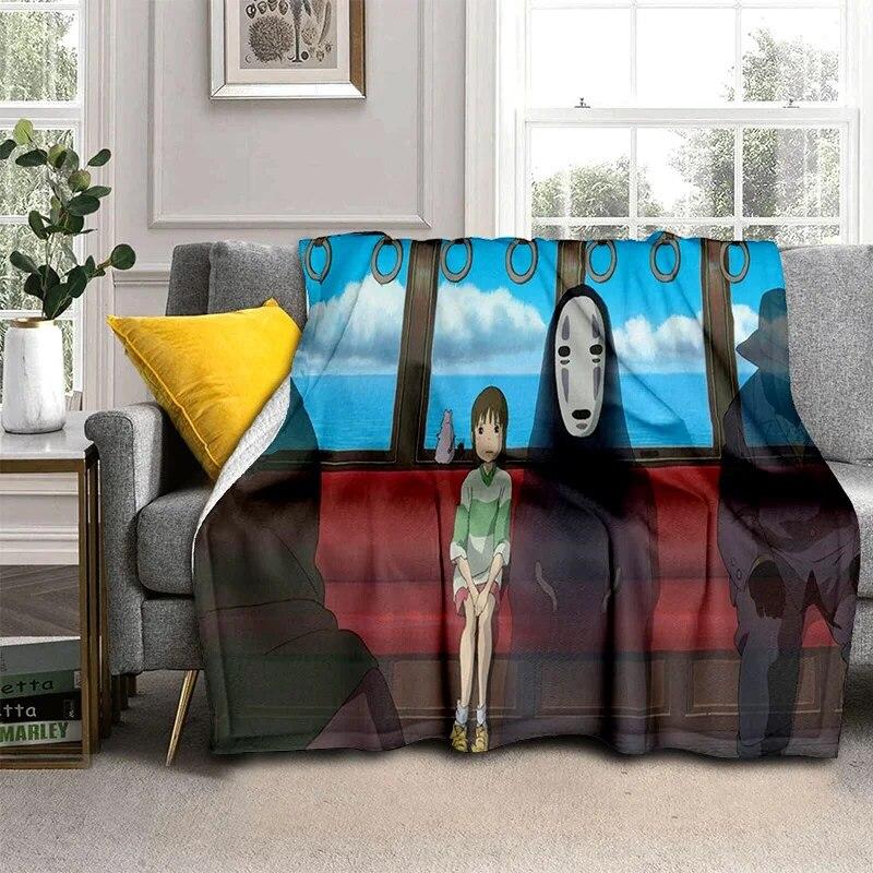

Унесенные призраками 3D мультфильм аниме HD одеяло, мягкое одеяло для дома, спальни, кровати, дивана, пикника, путешествия, офиса, покрывало, детское одеяло 76x102cm(30x40in)