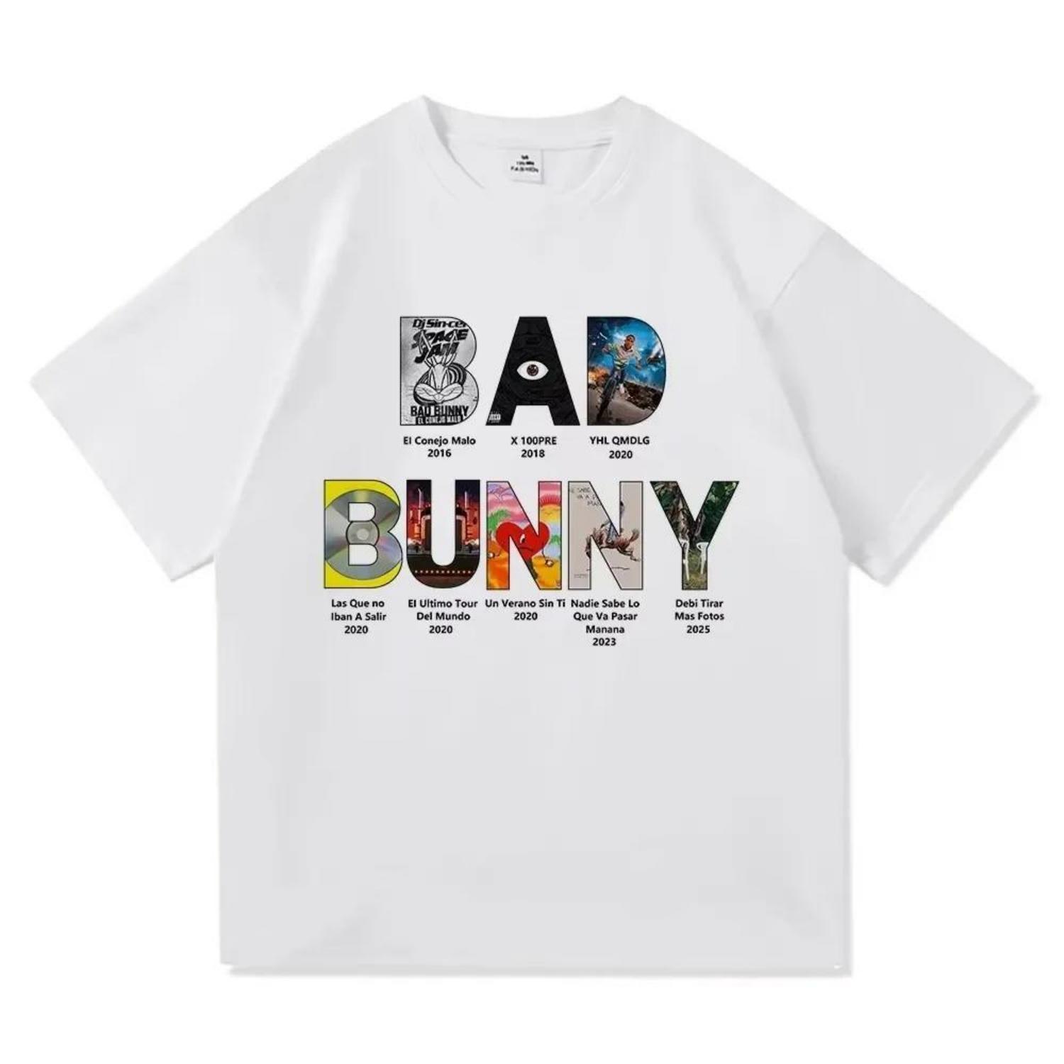 

Bad Bunny T-shirts Graphic Harajuku Men Women Tshirt Harajuku Unisex Clothing Fashion T-Shirt Short Sleeve Tee Tops XXXXXL чорний