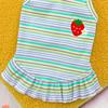 Striped Strawberry Princess Dress for Small Dogs - Spring/Summer Collection