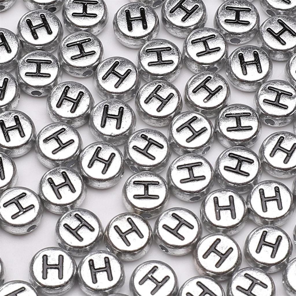 50Pcs Acrylic English Letter Beads For DIY Necklace Bracelet Earrings Jewelry Making Craft Accessories
