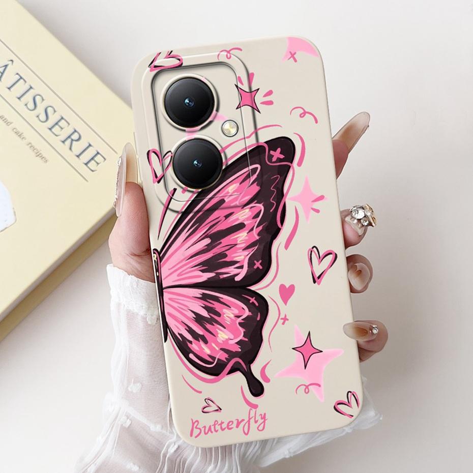 For Vivo Y35+ Y35m+ 5G Lens Protective Phone Case For Vivo Y35Plus Y35M Plus 5G Lovely Pattern Soft Silicone Jelly Cases