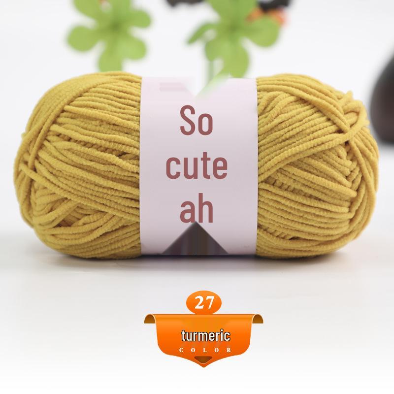 Medium Thick Chenille Yarn for Handmade Crochet Bags & Dolls