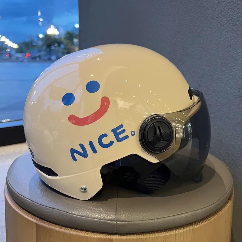 3C Certified Cartoon Electric Bike Helmet - Summer Sun Protection, Trendy Safety for Men & Women Short Brown Visor (Sun Protection)