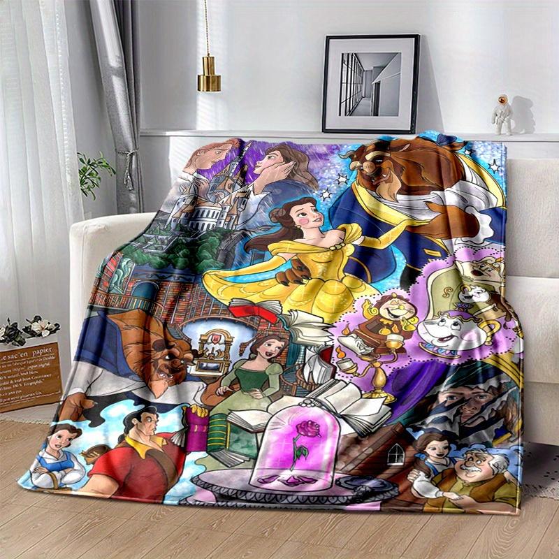 1pc. Disney Beauty and the Beast Blanket, Home Decor, Office Napkin, Outdoor Throw, Gift for Kids & Adults (80x120 Cm)