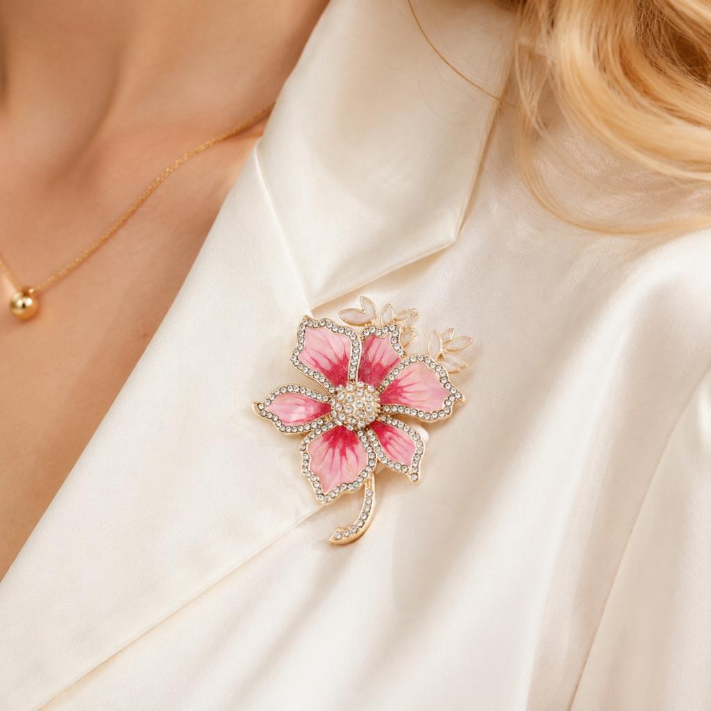 Fashion Flower Brooch Pin Trendy Cute Vintage Jewelry for Women