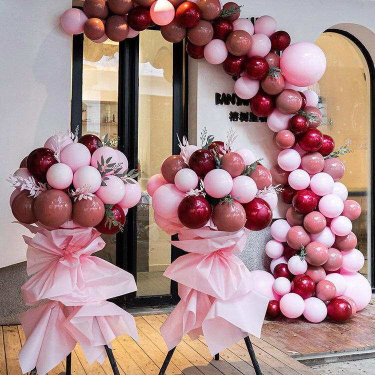 National Day Balloon Column & Flower Basket Decoration for Event Atmosphere