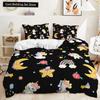 Rainbow Unicorn Bedding Set King Queen Size Rainbow Unicorns Duvet Cover Set with Pillowcase Polyester Bed Linen for Kids Girls