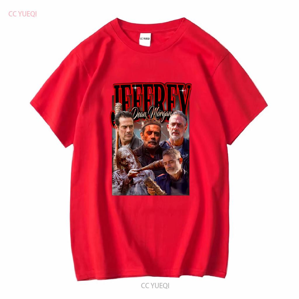 Jeffrey Dean Morgan Maglietta Felpa manica lunga o corta vintage Lavata streetwear Top Per uso quotidiano Casual grafico