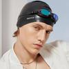 WATERTIME Silicone Swimming Cap, for Long Hair, Large Size, Ear Protection, High Elasticity, Comfortable, Black