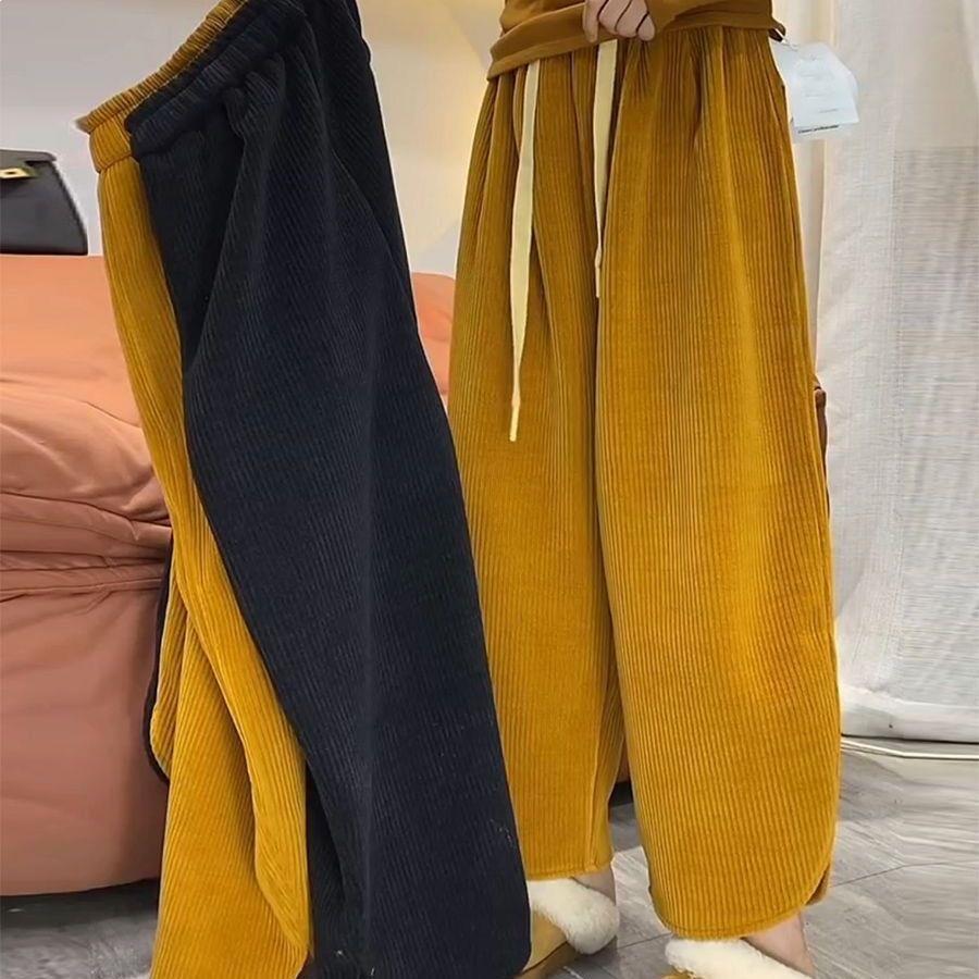 

Women s Retro Corduroy High-Waisted Wide-Leg Pants M (Recommended for 100-114 lbs)