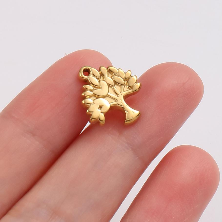 5pcs/Lot Exquisite Fashion Stainless Steel Hollow Flower Pendants For Jewelry Making Bracelets Necklace Plant Charm DIY Findings