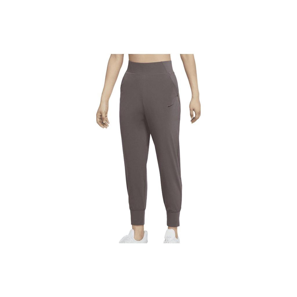 Nike Solid Color Small Logo Label Slim Fit Woven Sports Pants Women pants Gray CU4612-202