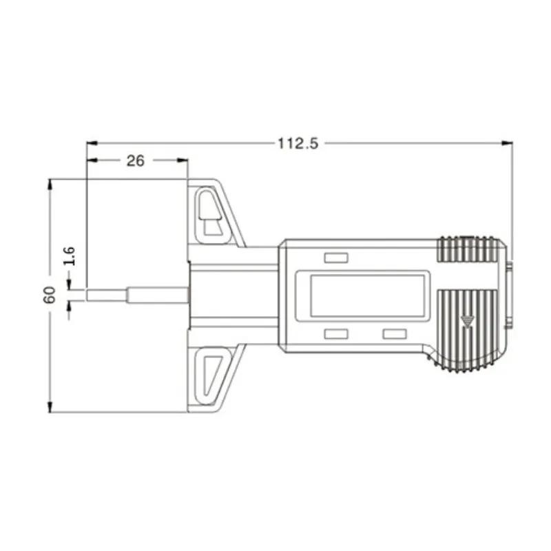 Digital Tread Depth Gauge For Car Tyre Tire Meter Thickness Gauges Automobile Tire Wear Detection Measuring Tools Depth Caliper