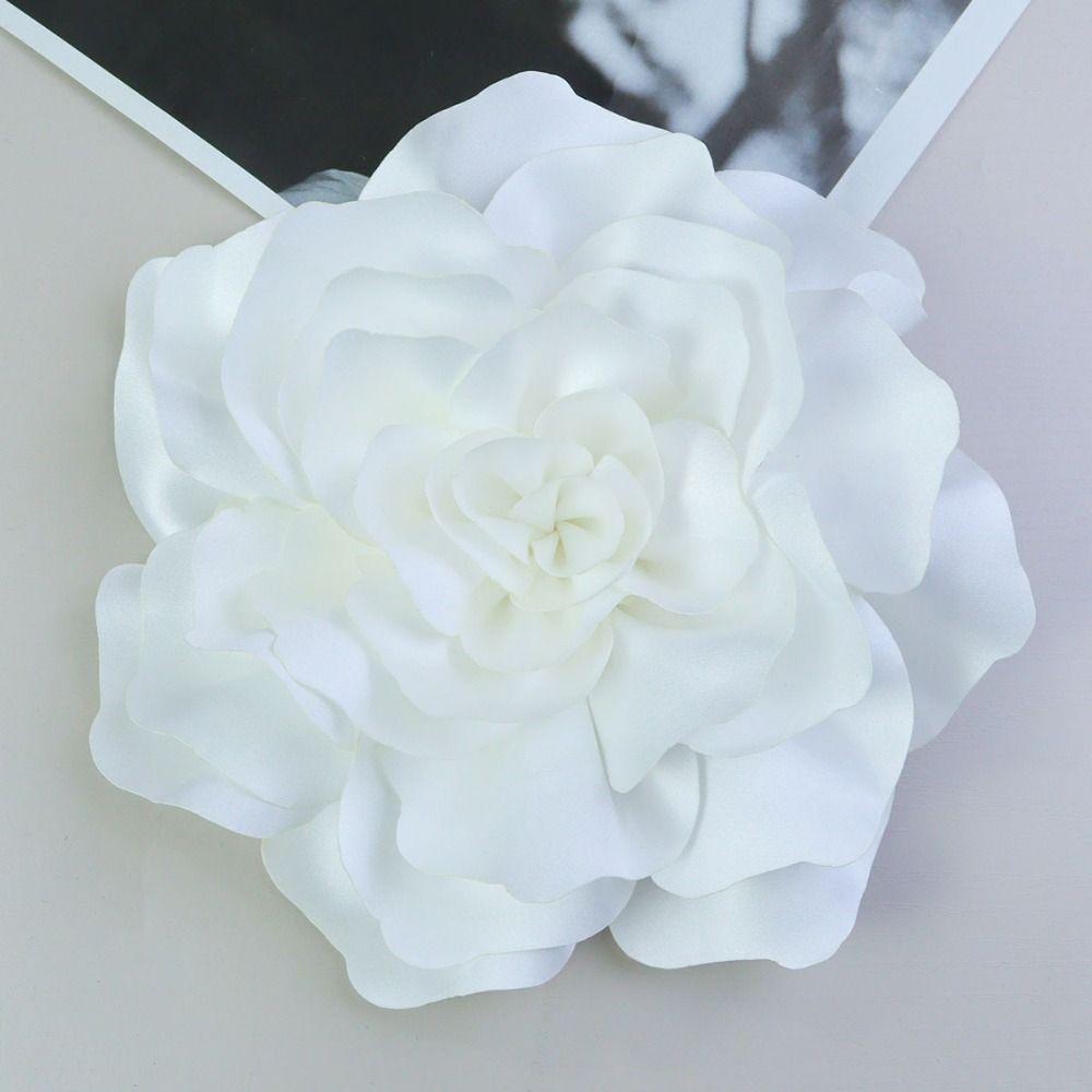 Látkový umělecký ručně vyráběný květinový brož 20cm Velká velikost Šaty Oblek Korsáž Ručně vyráběný doplněk oblečení