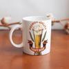 1pc 11oz Double-Sided Printed Beer Mug, Lightweight Ceramic Design, Fun Gift for Friends Who Enjoy Drinking