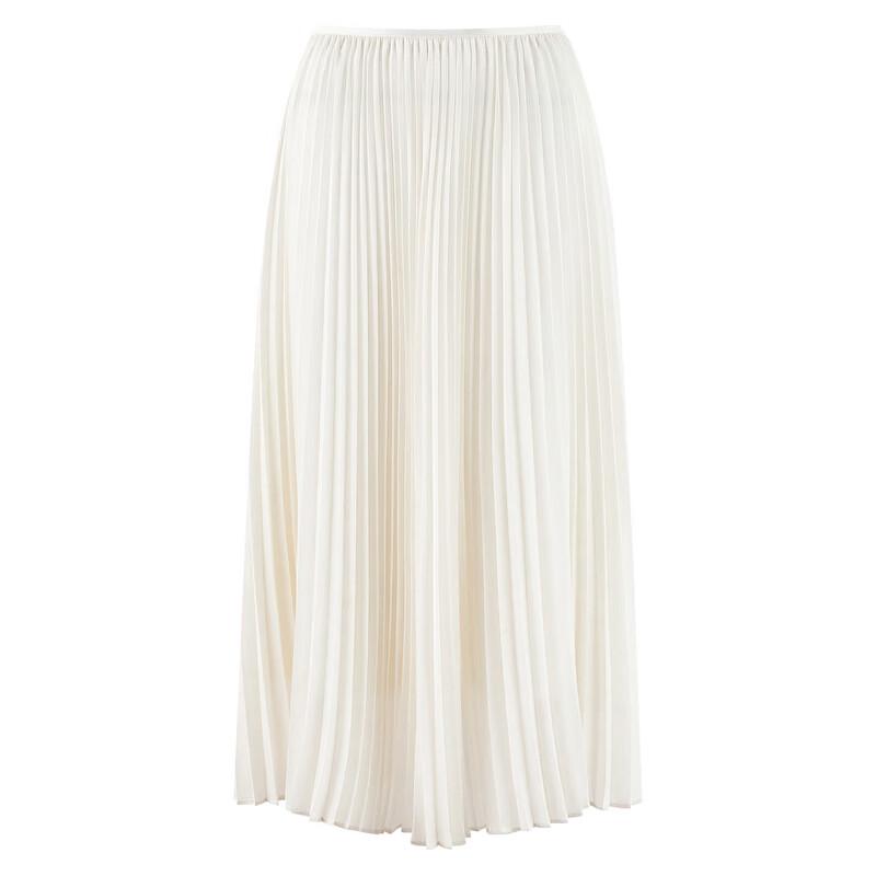 Qius Shui Yi Ren High-Waist Accordion Pleat Midi Skirt