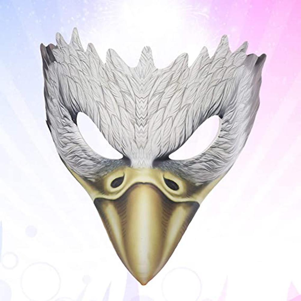 Cosplay Eagle Face Cover PU EVA White Costume Eagle Face Cover Lightweight for Holiday Theme Party Cosplay Eagle Face Cover