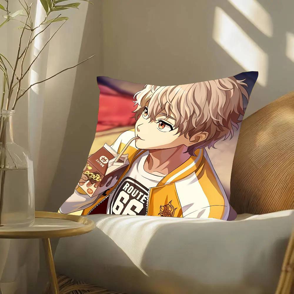 Choji Tomiyama Anime WIND BREAKER Pillow Case Fashion Square Pillowcase Bedroom Sofa Room Ins Decoration Leisure