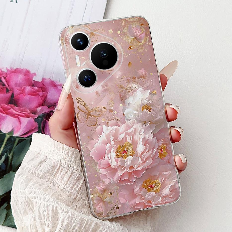 For Huawei Pura 70 Pro Plus Case Colorful Flower Painted Cover Soft Slim Phone Case For Huawei Pura 70 Ultra Pura70 Pro 5G Shell