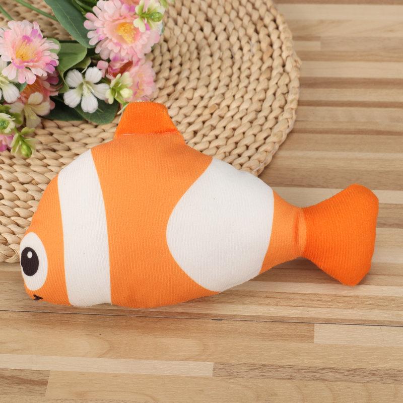 

Simulation Pet Fish Toy Teasing Cat Chewing Plush Fish Catnip Fish Cat Toy Supplies 20cm