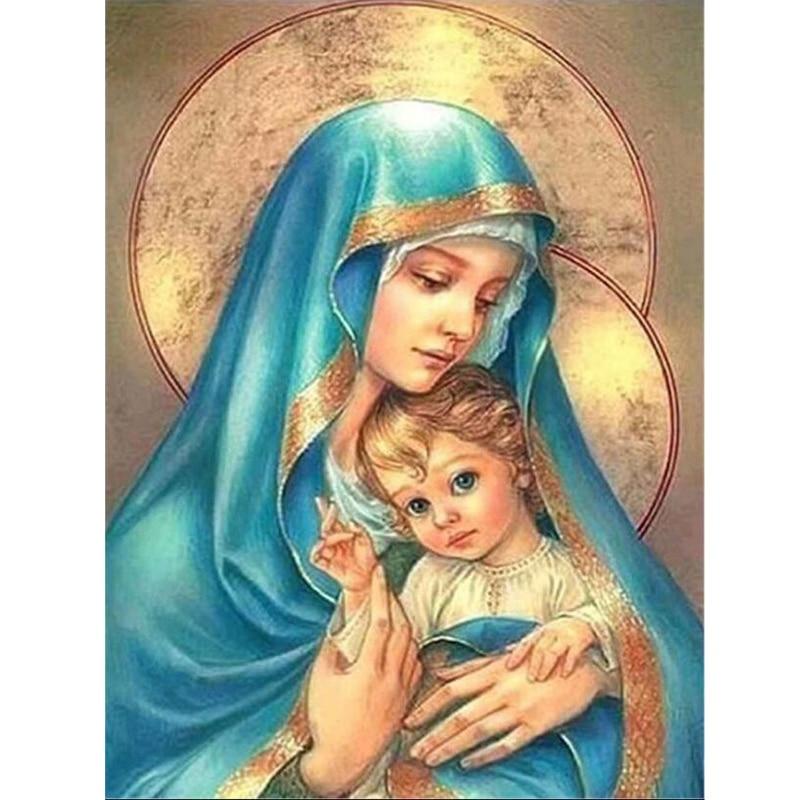 DIY Religious Icon 5D Diamond Painting Full Drill Cartoon Diamond Embroidery Cross Stitch Mosaic Rhinestone Home Decor