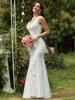 Ever-Pretty Women's Classic Double V-Neck Sequin Fishtail Maxi Dresses Evening Gowns
